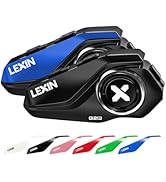 Lexin G2P Motorcycle Helmet Bluetooth Intercom, 6-Rider Interphone With