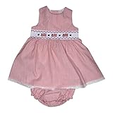 Good Lad Newborn/Infant Girls Red Seersucker July 4th Smocked Dress