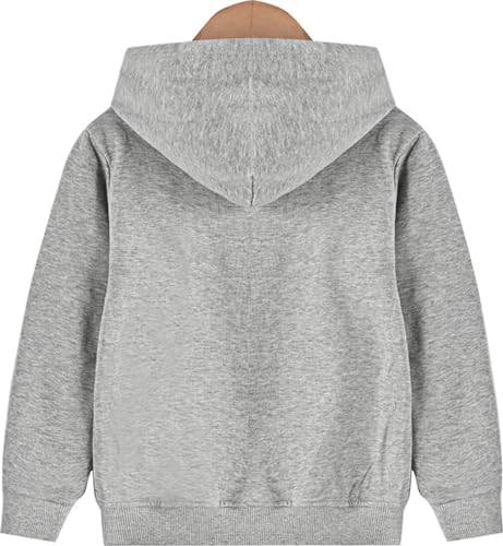Image of HILEELANG Boy Hoodie Sweatshirt Zip-Up Cotton Casual Pocket Jacket Spring Fall Clothes