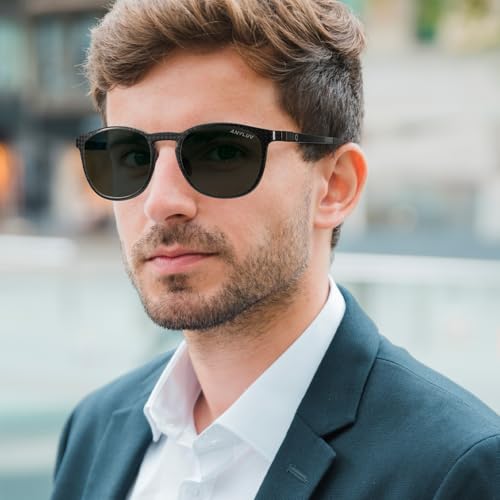 Image of ANYLUV Mens Sunglasses Polarized Upgraded Carbon Fiber Temple Sun Glasses Fashion Driving with UV Protection