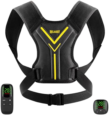 EMS Trainingsgerät für Nacken & Rücken, EMS Gerät für Rücken Muskelaufbau mit Display-Fernbedienung,30 Intensitätsstufen,10 Modi, EMS Trainer zur Nacken Muskelstimulation, Rückentr
