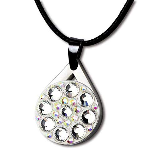 GOLTERS Crystal Golf Balll Markers with Golf Necklace for Lady Golfer