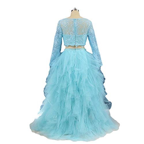 Women's 2 Piece Long Sleeves Prom Dress For Juniors2