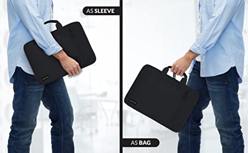 Image of Laptop Sleeve 14 Inch with Charger Pouch & Carry Handle - Water-Resistant Laptop Cover Bag 14 Inch for MacBook, Dell, HP, Lenovo - Laptop Case for Office & Travel