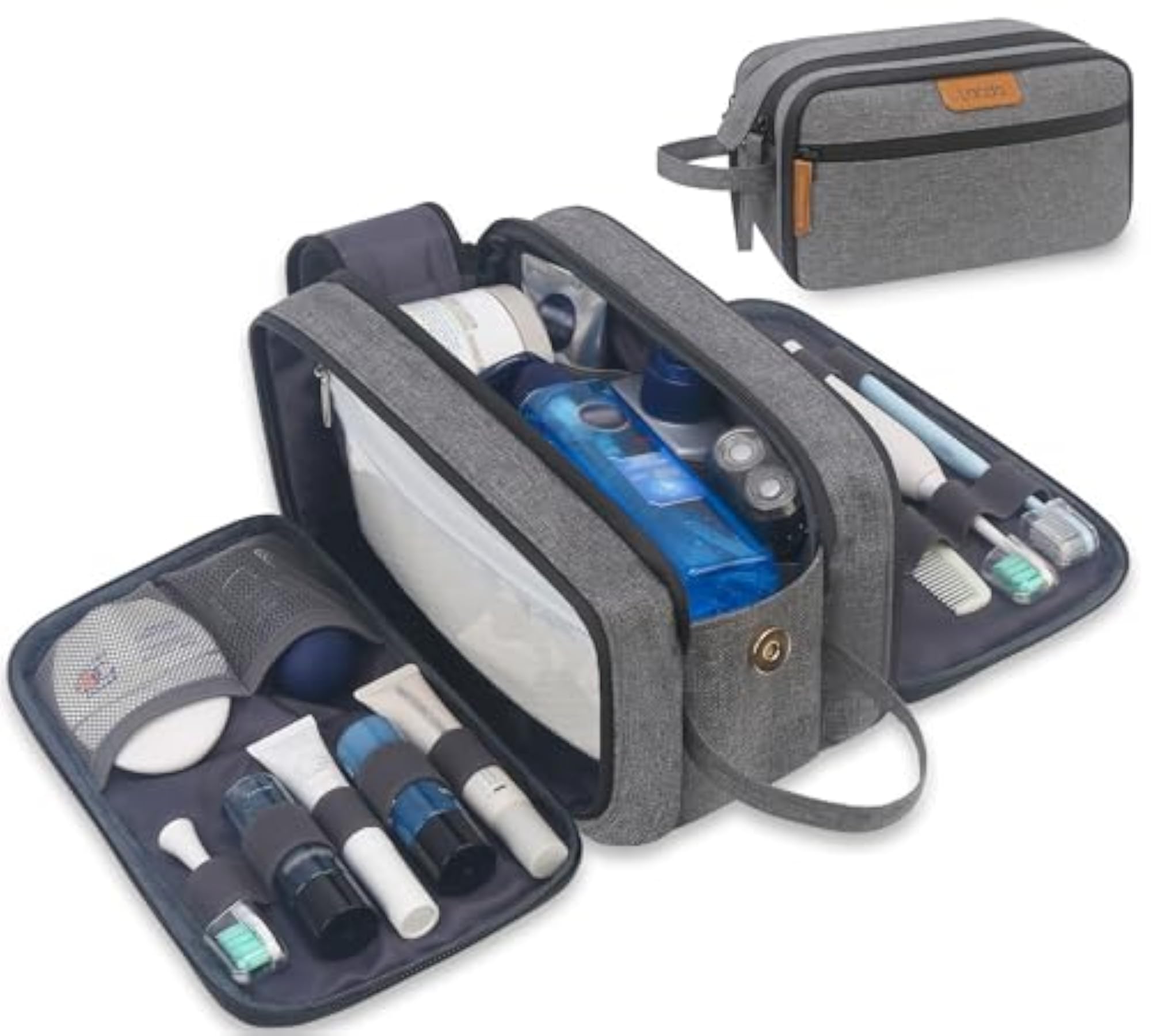 Men's Water-Resistant Toiletry Bag, Dopp Kit