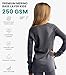 Merino Wool Base Layer Kids - Midweight Long Sleeve Merino Wool Top Kids - Unisex Kid Thermal Underwear (Medium, Perfect Gray)