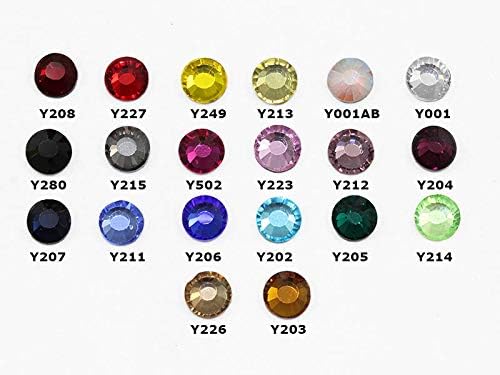 Miniatura 3 de Allstarco SS16 - Diamantes de imitación termoadhesivos de cristal termoadhesivos de zafiro azul Y206 de 0.157 in, parte trasera plana, DMC para arte