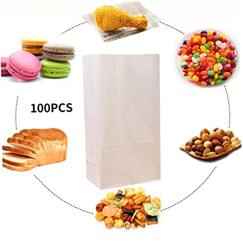 Sacchetto Di Carta Bianca Pranzo Sacchetto Di Carta, Borsa Da Drogheria, Borsa Regalo Per Matrimoni, Sacchetto Di Carta Kraft, Sacchetto Di Carta 100/sacchetto, Sacchetti Da Forno Di Carta Kraft - Image 4