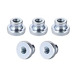 uxcell Knurled Thumb Nuts, 5Pcs M10x1.5mm Iron Round Knobs Fasteners for 3D Printer Parts, Silver Tone