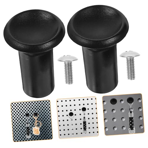 Ciieeo Sturdy Pegboard Hooks 2 Pack for Keychains Tools and Utility Storage Black White