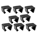 Toyvian Clip Facili da Installare in ABS in Rattan Nero per Mobili 8 Pezzi per Fissaggio Divano da Esterno e Sedie Modulari per Mobili da Giardino Stabili