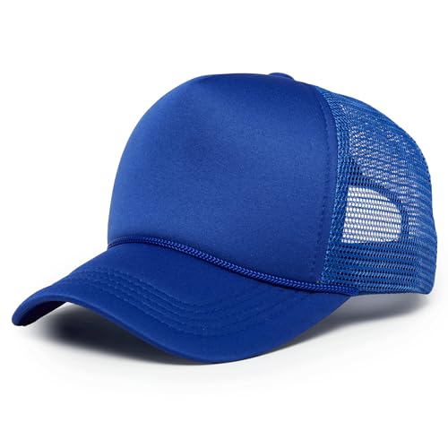 Image of Funky Junque Blank Mesh Foam Lightweight Snapback Trucker Hat | Lightweight Foam Trucker Hat with Breathable Mesh Back, Golf Beach and Street Style, Trendy Trucker Hats for Men