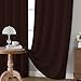 CUCRAF Blackout Curtains 84 inch Length 2 Panels Set, Rod Pocket Room Darkening Drapes for Bedroom Living Room, Insulated Thermal Light Blocking Window Curtain (W52 x L84 Inch, Chocolate)