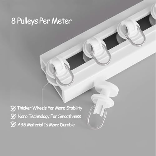 Rail de rideau de douche adhésif pour armoire et dressing