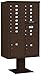 Salsbury Industries 3414D-15BRZ 4C Pedestal Mailbox, Bronze