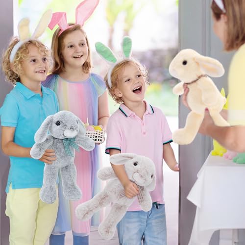Image of MaoGoLan 3Pcs Bulk Soft and Cuddly Easter Bunny Rabbit Plush, 14 inch Stuffed Bunny Gift for Kids, Boys, Girls, Party Decorations