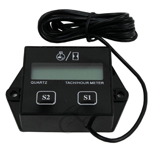Xmt-Moto Digital Tach Hour Meter Tachometer Gauge Spark Plugs Gas Engine Motocycle Atv #TOP28
