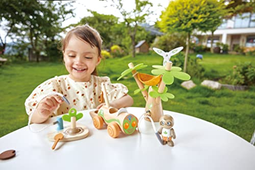 hape jouet poupée fille & garçon coffret arbre Éolienne & voiture Électrique petite poupée jeu libre pour l'imagination & la créativité apprend la faune & la flore matériaux durables