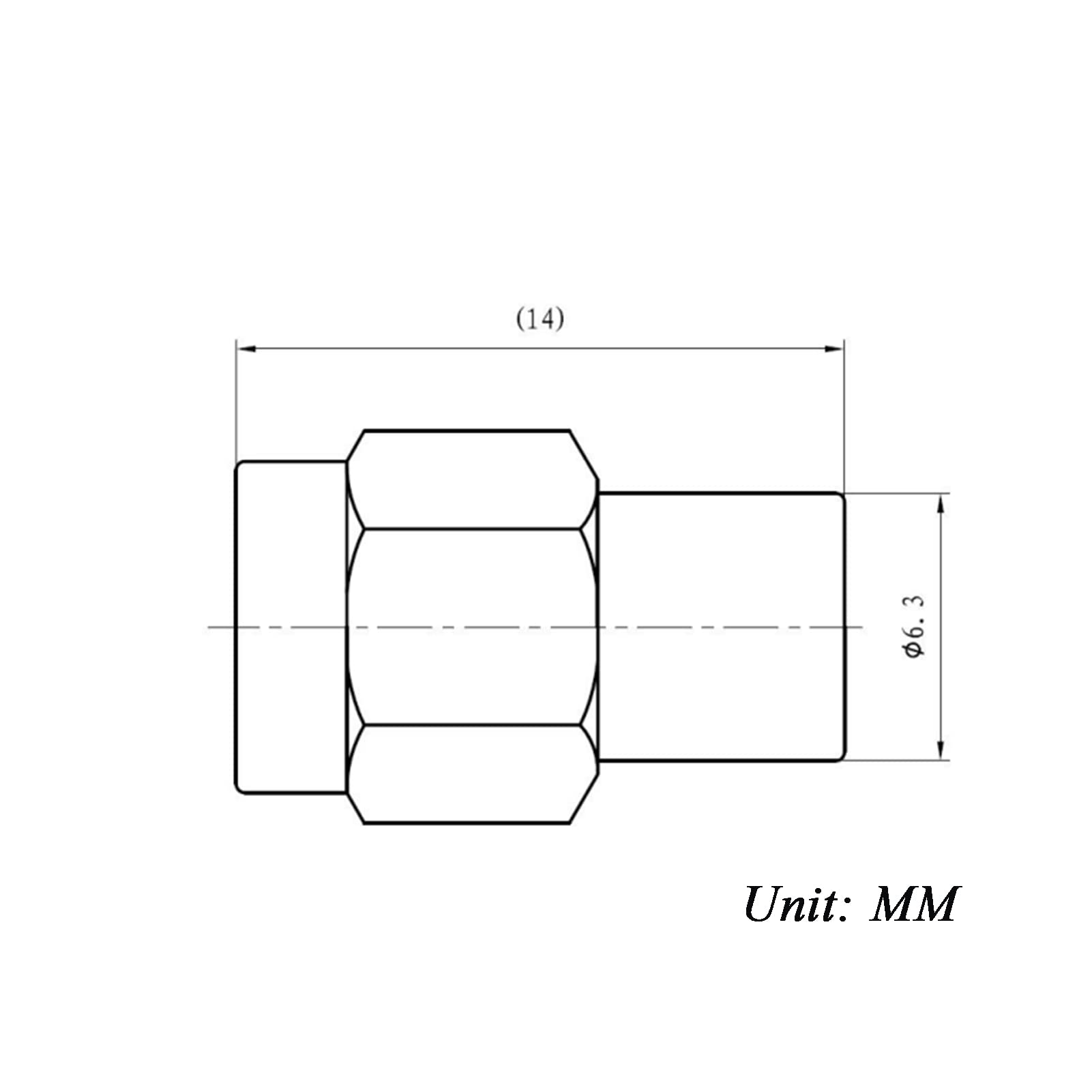TOJOIN MIL-C-39012 - 5 terminales SMA macho de carga/RF de CC a 8 GHz coaxial SMA Terminadores Plug RF equipo de prueba adaptador de conector de 50 ohmios 0,25 W VSWR 1,2 estándar de MIL-C-39012