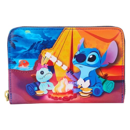 Loungefly Disney Stitch Camping Cuties Portefeuille zippé Multicolore