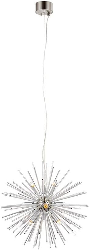 Markslöjd SOLEIL SOLEIL Pendant Light 9L - Suitable for Living Room Bedroom - Black Metal Rods with 9 Bulbs (Silver)