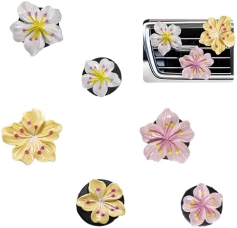 10 Clip Deodorante Per Auto A Forma Di Margherita - Profumatore Per Sfiato