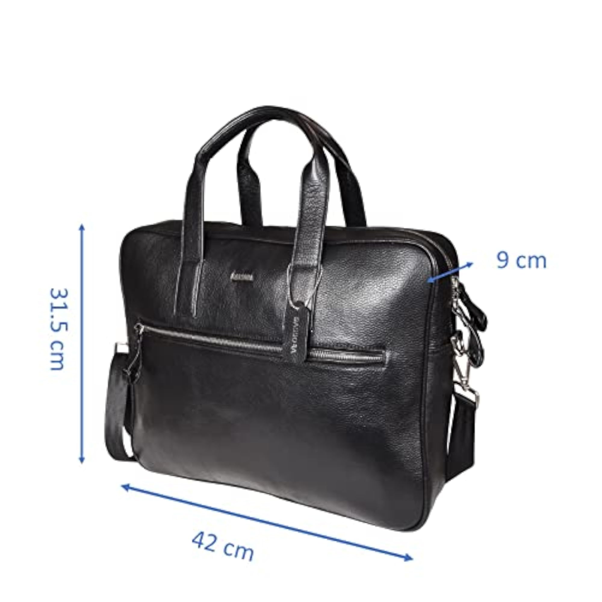 Genuine Leather Men's Black Messenger Bag