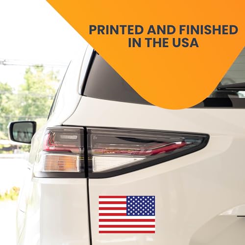 Image of Magnet Me Up Reverse American Flag Decal, 4x6 Inch, Red, White, Blue, Heavy-Duty Automotive Magnet for Car, Truck, SUV, or Any Magnetic Surface, Show Your Patriotism, Proudly Made in The USA