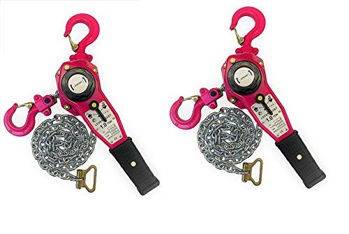 軽量タイプ 小型 新型新発売 レバーホイスト1.0t 1000kg 1ton 1トン チェーンホイスト/チェーンブロック チェーンガッチャ 手動式レバー 荷締機 高品質