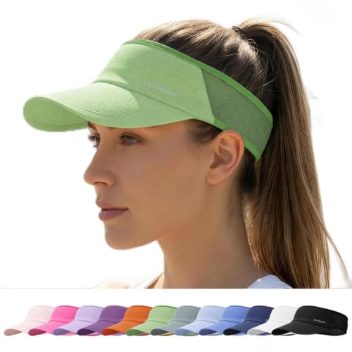 Image of Sport Sun Visor Hat for Women Men - Lightweight Stretchy Polyester Spandex Quick Dry Sweatband Wrinkle Resistant