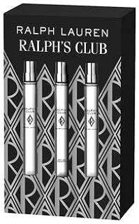 RALPH LAUREN FRAGRANCES Ralph's Club Men's Cologne Discovery Set - Eau de Parfum, Eau de Toilette & Parfum - Woody & Fresh - 3-Piece Gift Set - Travel Size - 0.3 Fl Oz Each