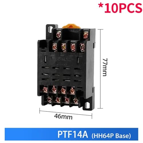 Relais électromagnétique triphasé 380V HH64P avec base interrupteur AC DC - 2