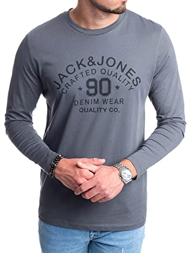 JACK & JONES Herren Langarmshirt aus Baumwolle – Longsleeve Männer –...