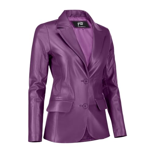 Image of Jild Classic Style Leather Blazer Women - Casual Coat Leather Jacket Women