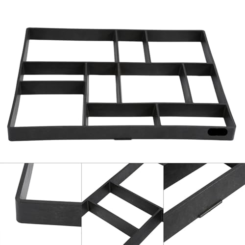 Molde para pavimentación de cemento y ladrillos decorativos en caminos de plástico negro 5
