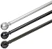 AmazonBasics - Barra para cortinas con remates redondeados, 180-360 cm, Níquel