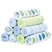 Spasilk 10 Pack Soft Terry Washcloth, Blue