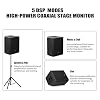EXOTON B-12 Powered PA Speaker - 12 Coaxial Active Monitor 800W Class D Amp with DSP, 3-Band EQ,TWS,Full-Color Display for Monitoring, DJ(AC Powered)