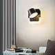 AWEKLIY LED Leselampe wandlampe mit schalter, Wand leselampe innen, Schlafzimmer Hotels wandleselampe Nachttischlampe, 4W+8W, Drehbarer Lampenkopf, Einstellbare Farbtemperatur 3000K, Schwarz
