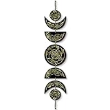 BBTO Boho Wall Decoration Moon Phases Wall Art Stars Moon Decoration Minimalist Room Wooden Gothic Witchy Door Pediments Hanging Sign(Black, Gold) (Unknown Binding)