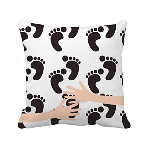 Housse coussin empreinte noire silhouette animal DIYthinker lit - 2