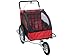 Produktbild Fahrradanhänger 2-in-1, umwandelbar in Kinderwagen und Jogger, für Zwei Kinder, Farbe: Rot/Schwarz