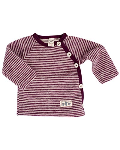 Lilano, Baby Wickel Pullover, 100% Wollfrottee Flausch (kbT) (Beere Geringelt, 62) Cover
