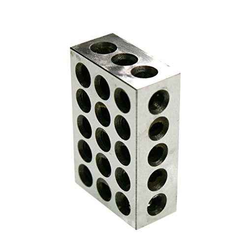 Wenyu 1-2-3 Blocks Set 0.0001" Ultra Precision Matched Mill Machinist 3-2-1 Block 23 Holes #TOP4