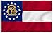 Anley Fly Breeze 3x5 Foot Georgia State Polyester Flag - Vivid Color and UV Fade Resistant - Canvas Header and Double Stitched - State of Georgia GA Flags with Brass Grommets 3 X 5 Ft