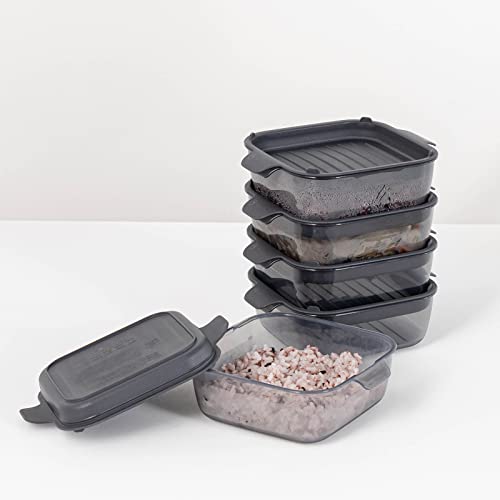 Goodsdeco Food Storage Containers Set - Bpa Free Plastic Containers With Easy Lock Lids Set Of 5 (Total 10 Pieces), Microwave Dishwasher Safe, Kitchen Pantry Organization (Black) #TOP4