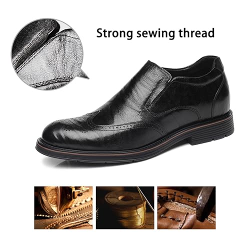 Genuine Leather Men's Casual Shoes， Classic Handmade Comfortable Business Slip-on Casual Cowhide Sole Shoes Men's3
