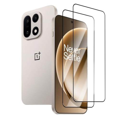 【2枚入り】For OnePlus 15 用 ガラスフィルム ブラックフレーム付き 保護フィルム SpinoArmor 9H硬度 高透過率 指紋防止 気泡防止 自動吸着 全面保護 傷防止 耐衝撃 超薄型 液晶保護シート 貼り付け簡単 スムーズな操作感 OnePlus 15対応