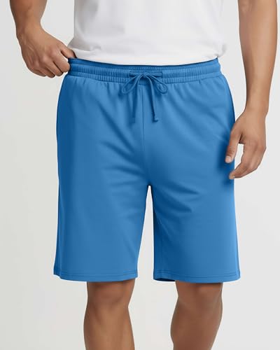 Image of 3 Pack Men's Pajama Shorts Sleep Lounge Casual PJ Comfy Cooling Pockets | Available In Big & Tall, Soft, Stretchy, Breathable, Elastic Waist, Athletic, Gym, Workout, Sweat, Summer, Night, Bottoms