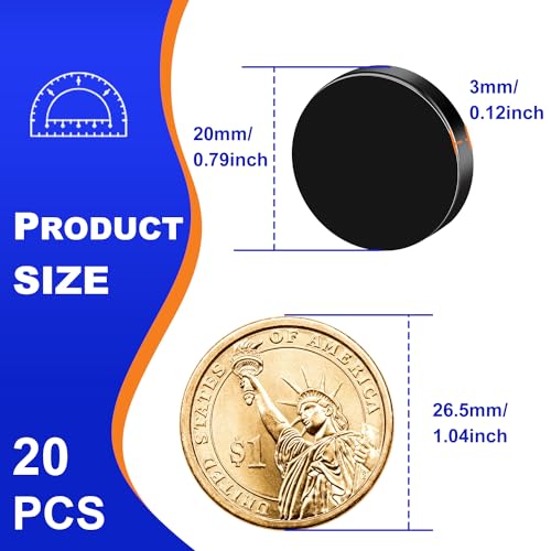 Image of 20Pcs Small Magnets, 20x3mm Rare Earth Magnet Small Strong Magnets for Crafts, DIY, Whiteboard, Kitchen